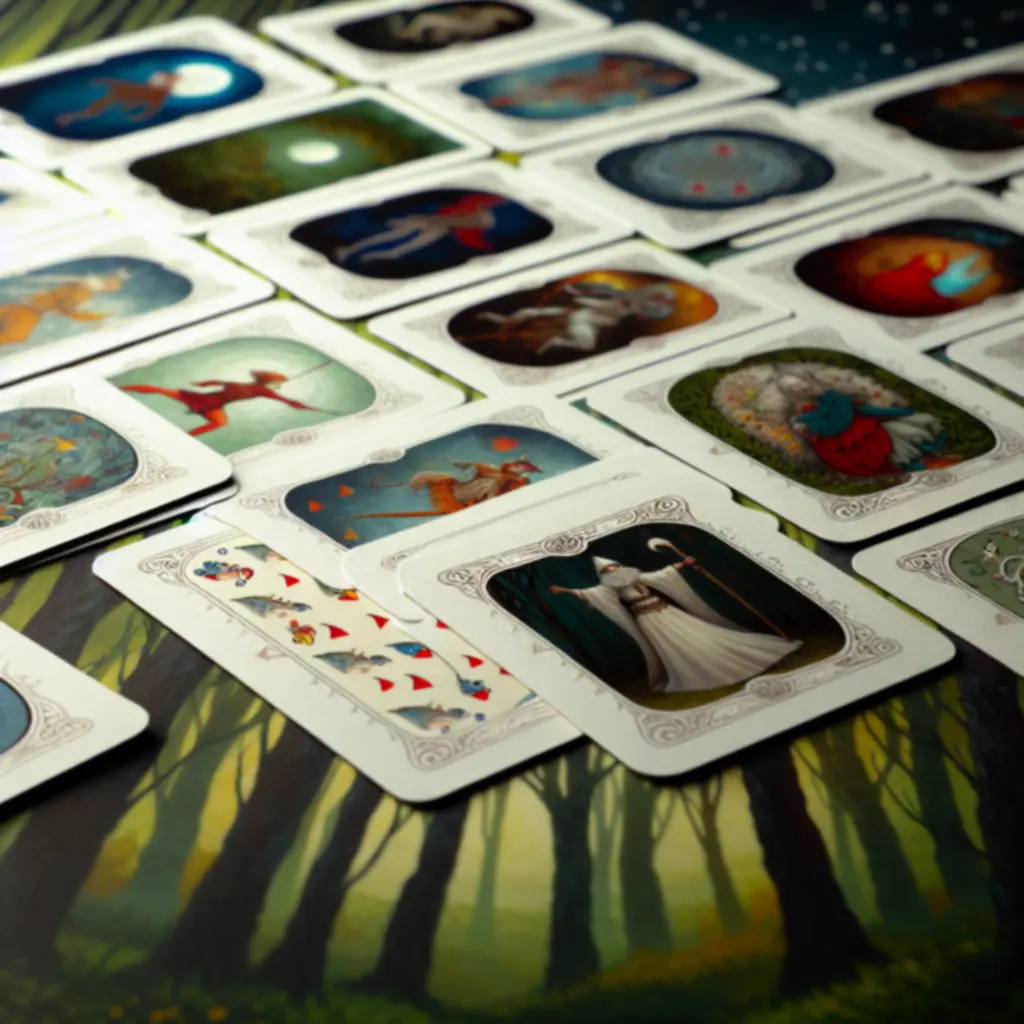 Ręcznie rysowane ilustracje kart i bohaterów z gry Tacape