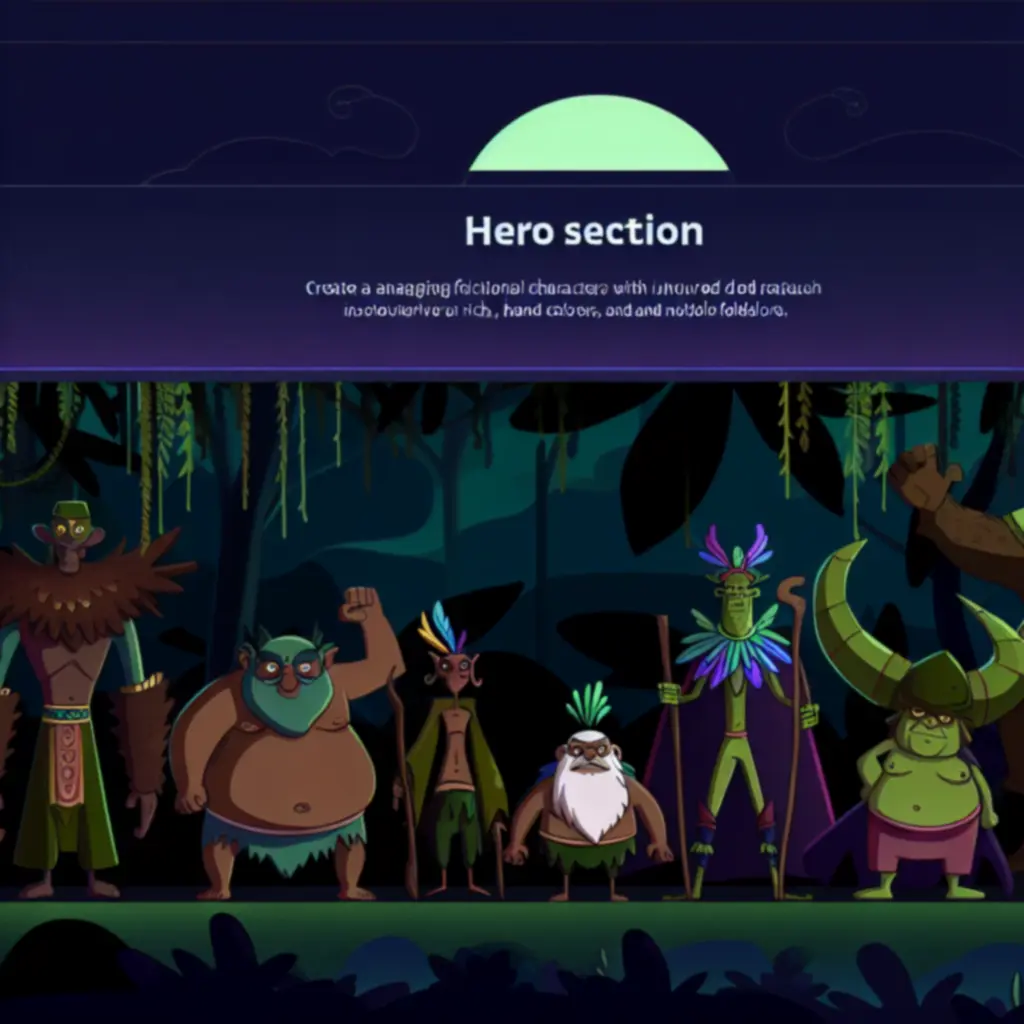 Bohaterowie z Tacape w ręcznie rysowanej, mistycznej stylistyce